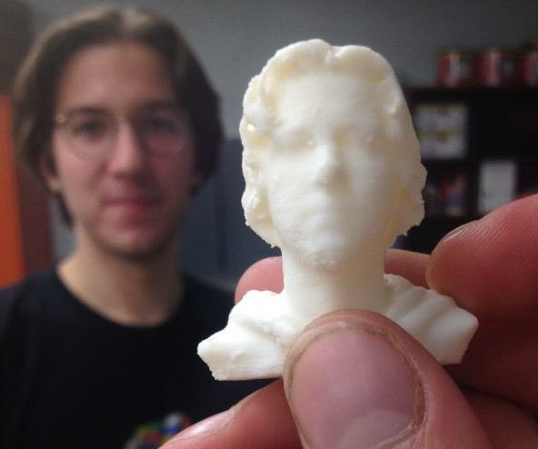 Matthew and his 3D printed bust